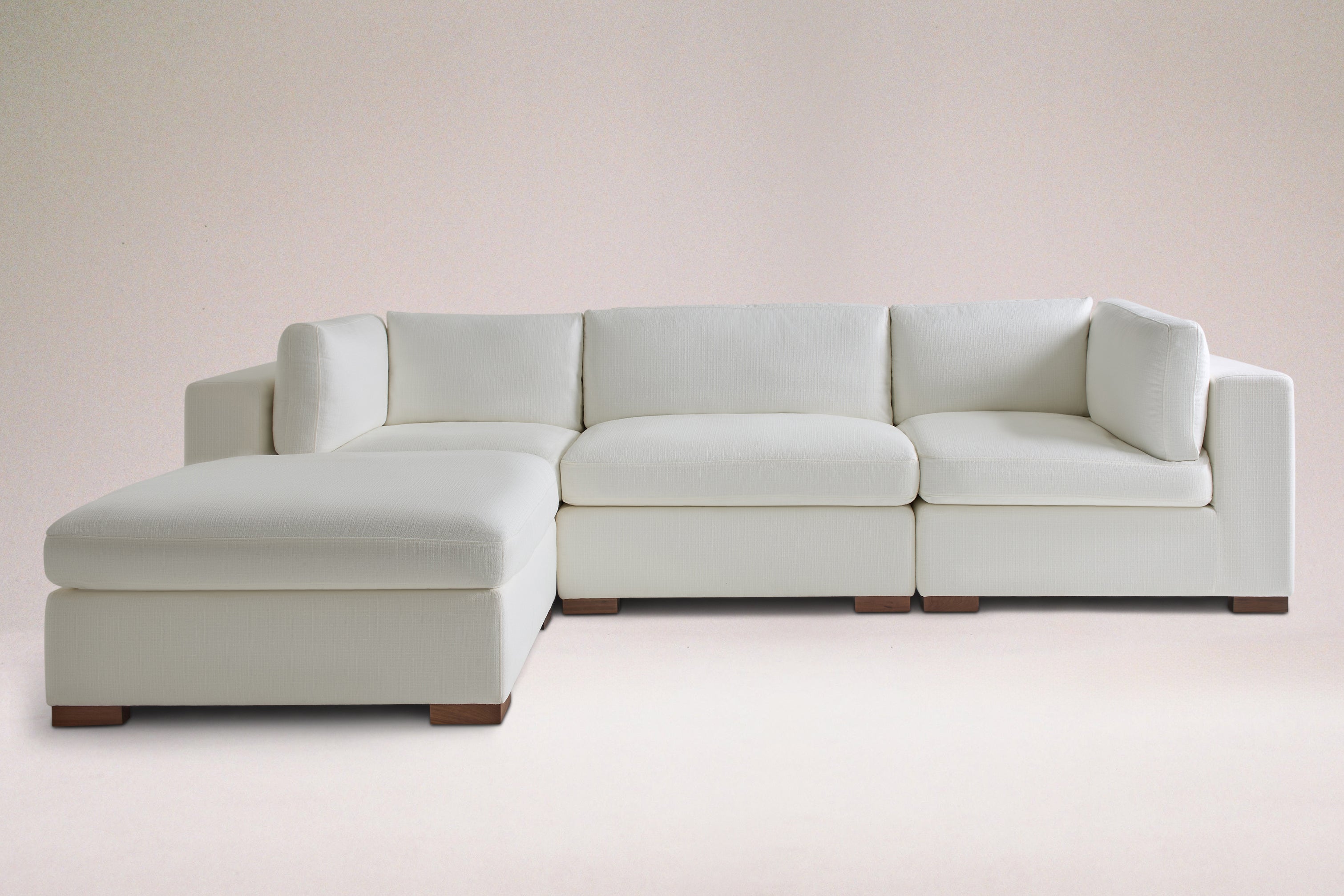 Chaucer Four-Piece Sectional Sofa with Ottoman