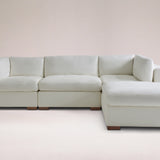 Chaucer Four-Piece Sectional Sofa with Ottoman