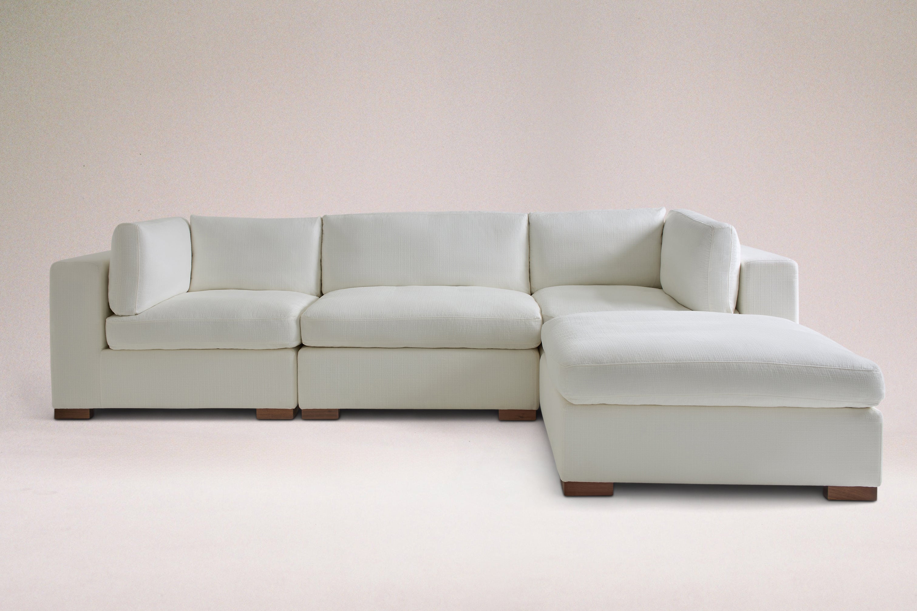 Chaucer Four-Piece Sectional Sofa with Ottoman